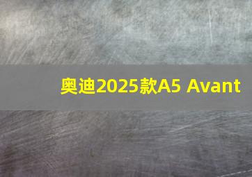 奥迪2025款A5 Avant